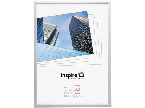 Hampton fotokader, 1.4 cm PVC profiel, wit, A3