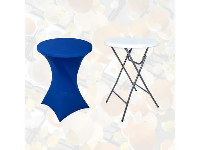 Housse BRASK pour table haute 80cm bleu