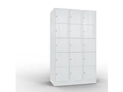 lockerkast cil.slot 1950x1150x640mm 3x5 vakken RAL7035 front RAL7035