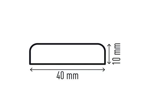 Beschermingsprofiel Durable S10 recht 1m geel zwart
