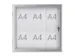 Buiten- binnenvitrine wand MAULexcite whiteboard 6xA4 met slot