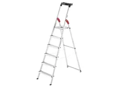 staande trap,eenzijdig,6trede(n),Stand H 1,28m,balk L 2,08m