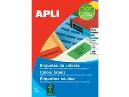 Apli Gekleurde Etiketten 105x37mm Geel