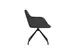 Conferentiestoel serie 129 Antraciet stof Zwart staal