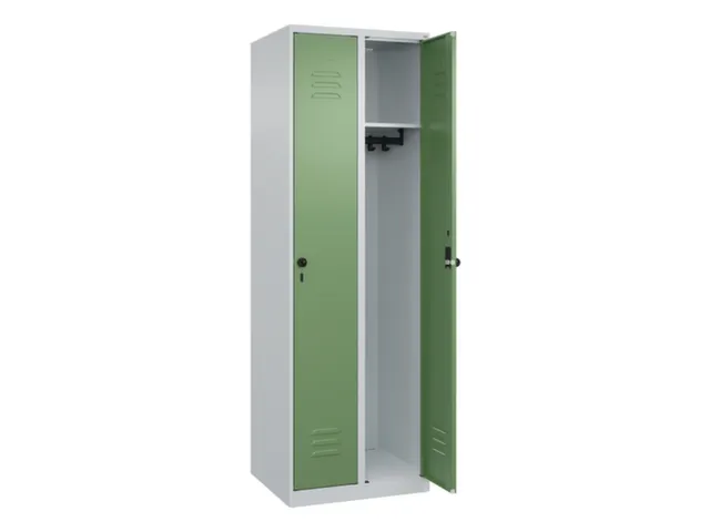 locker,HxBxD 1850x600x500mm,2vak,vak B 300mm,draaigrendel