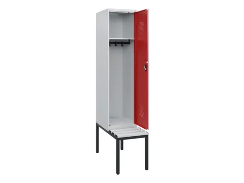 locker met bank,HxBxD 1950x400x815mm,1vak,vak B 400mm,cilinderslot