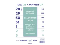 Optivision Wand-week kalender franstalig 2025