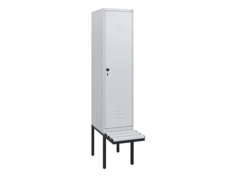 locker met bank,HxBxD 1950x400x815mm,1vak,vak B 400mm,draaigrendel