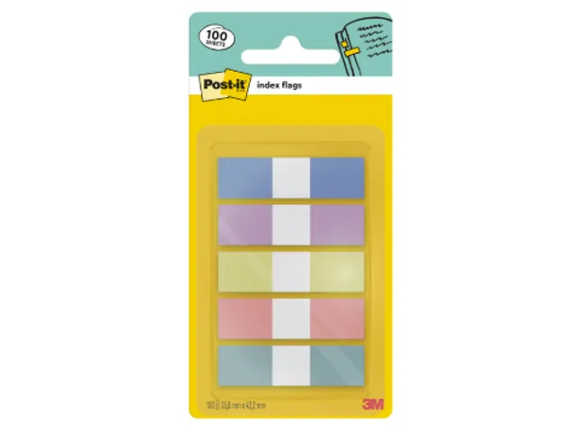 Onglet Post-it 683-5PASTEL 11,9x43,2mm Small 100 onglets