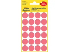 Etiket Avery Zweckform 3172 Rond Ø18mm Lichtrood 96 Stuks