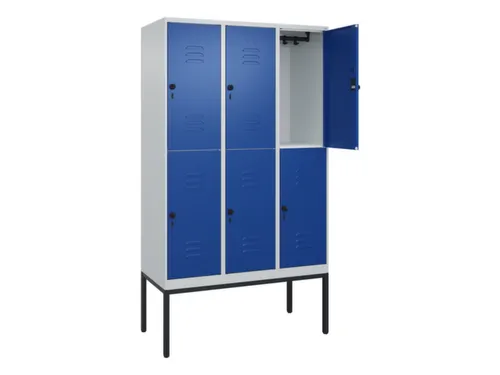 dubbeldekse locker,HxBxD 2120x1200x500mm,3x2vak.,vak B 400mm