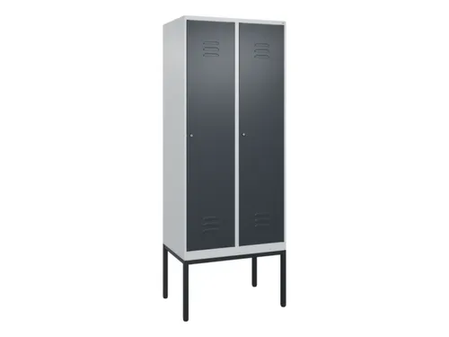 locker,HxBxD 2120x800x500mm,2vak,vak B 400mm,cil.-slot,voetonderstel