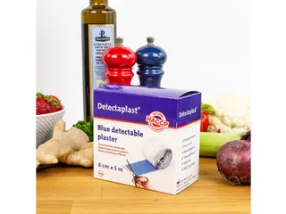 Detectaplast 8255 Textielpleister Elastisch Blauw 6cm x 5 meter - 4