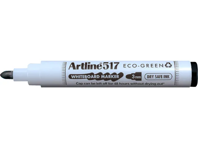 Whiteboardmarker Artline 517 Eco Dry Safe rond Medium zwart
