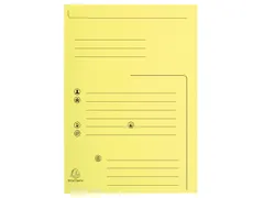 Dossiermap bedrukt 2 kleppen A4, 210 g/m², geel 25 Stuks