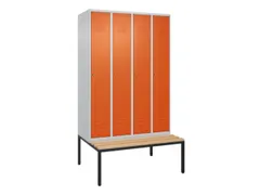 Armoire vestiaire avec banc HxlxP 2120x1200x815mm 4compart.