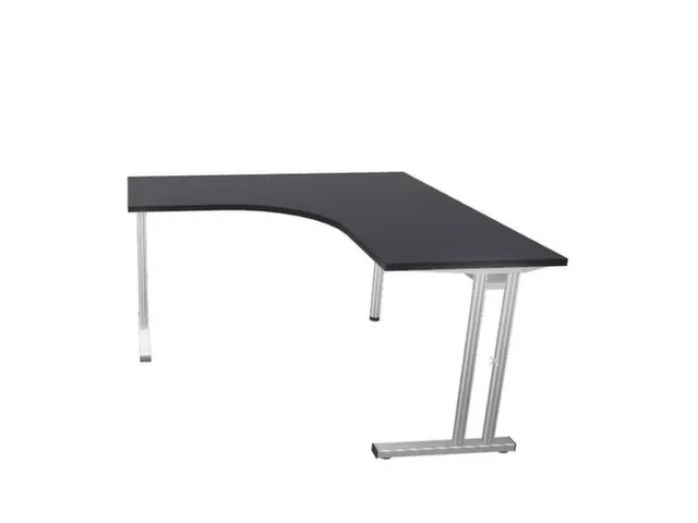 bureau in vrije vorm,HxBxD 740x1400x1400mm,vrije vorm,CC-zwart