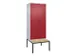 locker voor scheiding van kleding,HxBxD 2120x800x815mm,2vak