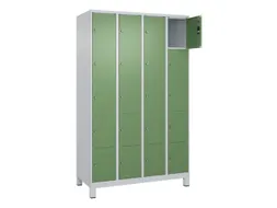 lockerkast,HxBxD 1950x1200x500mm,4x5vakken,vak B 300mm,cil.-slot