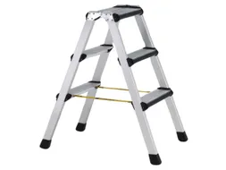 staande trap,NL,beide zijden,2x3treden,m. bekleding,Stand H 0,84m