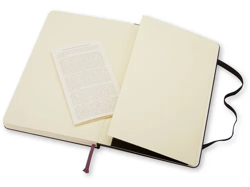 Notitieboek Moleskine pocket 90x140mm blanco hard cover zwart