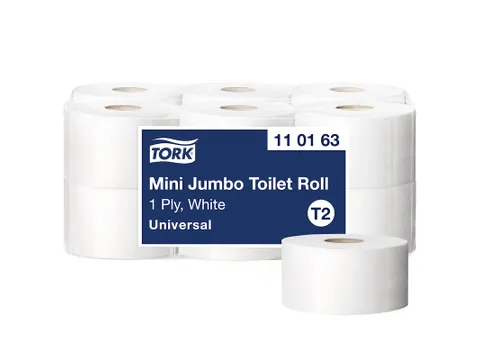 Toiletpapier Tork 1-laags Wit Advanced 110163 T2 Jumbo