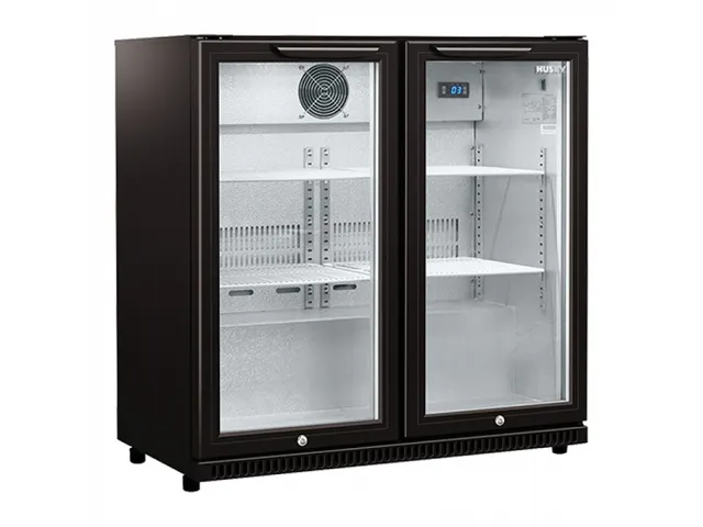 Husky Display Koelkast 2-deurs Zwart