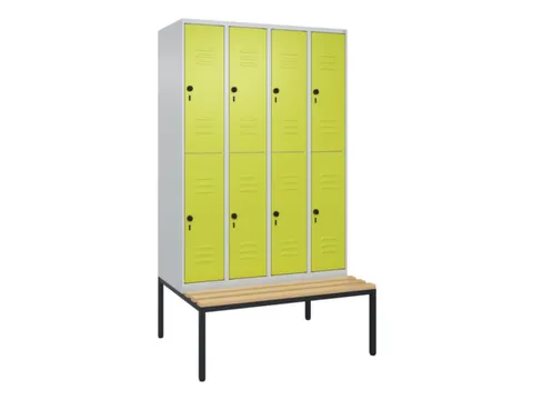 Dubbeldekse dekenkist,HxBxD 2120x1200x815mm,4x2vak.,vak B 300mm