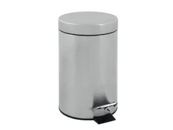 Afvalbak Pedaalemmer Rond 3 Liter Mat RVS