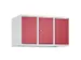 opzetkast,v. locker,3vak.,vak B 300mm,HxBxD 500x900x500mm,vleugeldeur