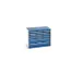 ladekast HxBxD 800x1050x650mm 6laden RAL7035 front RAL5010