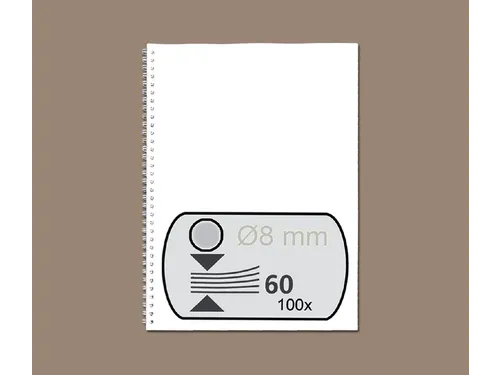 Draadrug GBC 8mm 34-rings A4 zilver 100stuks
