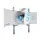 Projectiebord 120x192cm emailstaal mat wit Extraflat profiel Vijfvlaks