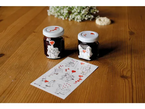 Papieretiket Z-design Creative pakje a 1 vel bruidspaar