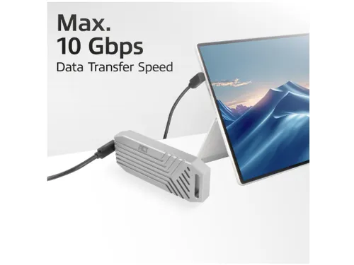 Kabel ACT USB-C hoek boven/beneden 10Gbps 1m