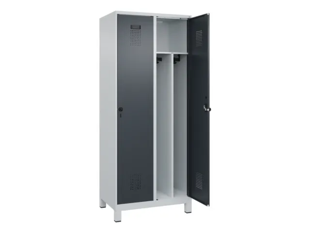 locker voor scheiding van kleding,HxBxD 1950x800x500mm,2vak