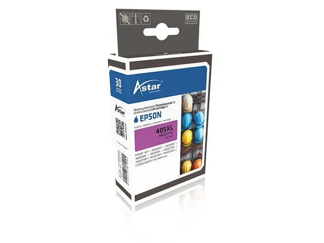 Astar Epson 405XL WF inkt Magenta HC Rebuilt 1100 pagina's 14.7ml