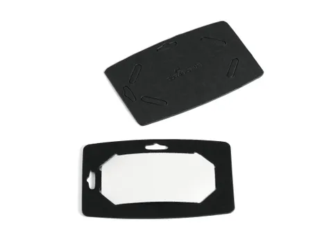 Naambadge 40x75mm Gerecycled Papier Zwart