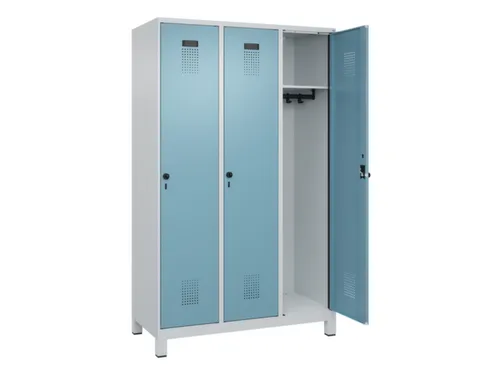 locker,HxBxD 1950x1200x500mm,3vak,vak B 400mm,draaigrendel,voeten