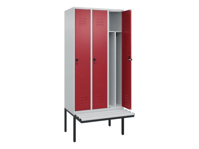 locker voor scheiding van kleding,HxBxD 2120x900x815mm,3vak