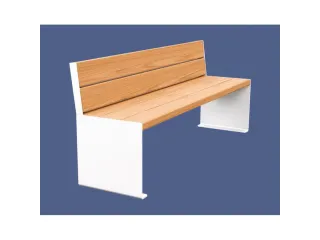 zitbank,B 1800mm,3latten,hout-zitting licht eikenhout,zitting H 450mm - 2