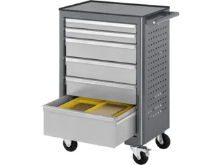werkbank,HxBxD 950x675x450mm,metaalblad,draagverm. 450kg - 2