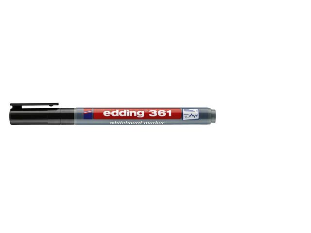 Viltstift edding 361 whiteboard rond 1mm zwart | EddingMarker.nl