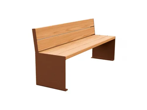 zitbank,B 1800mm,3latten,hout-zitting licht eikenhout,zitting H 450mm