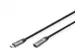 USB-C/M naar USB-C/F PD 60W Gen1 USB3.0 verlengkabel 1m Zwart