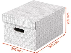 Home opbergdoos 26,5 x 36,5 x 20,5 cm wit pak van 3