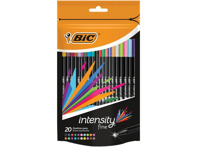 fineliner Intensity, blister met 20 stuks in geassorteerde kleuren
