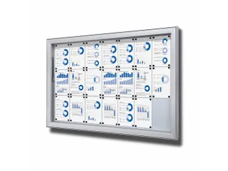 Vergrendelbaar Notitiebord Outdoor Extra Diep 21xA4 - 1