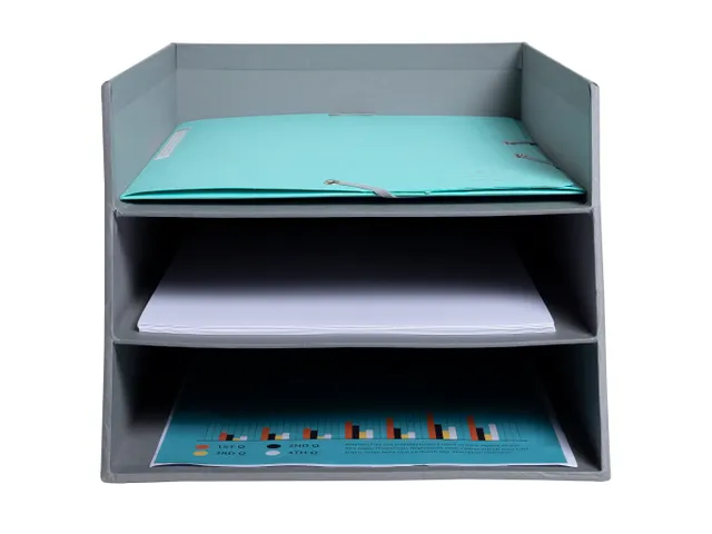 Kartonnen postmand met 3 niveaus