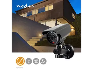 Dummy beveiligingscamera Nedis Solar IP44 buiten Zwart - 7